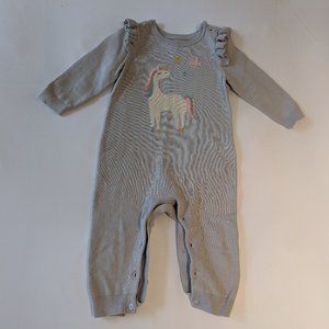 Baby gap Unicorn sweater knitted onesie 6-12 months